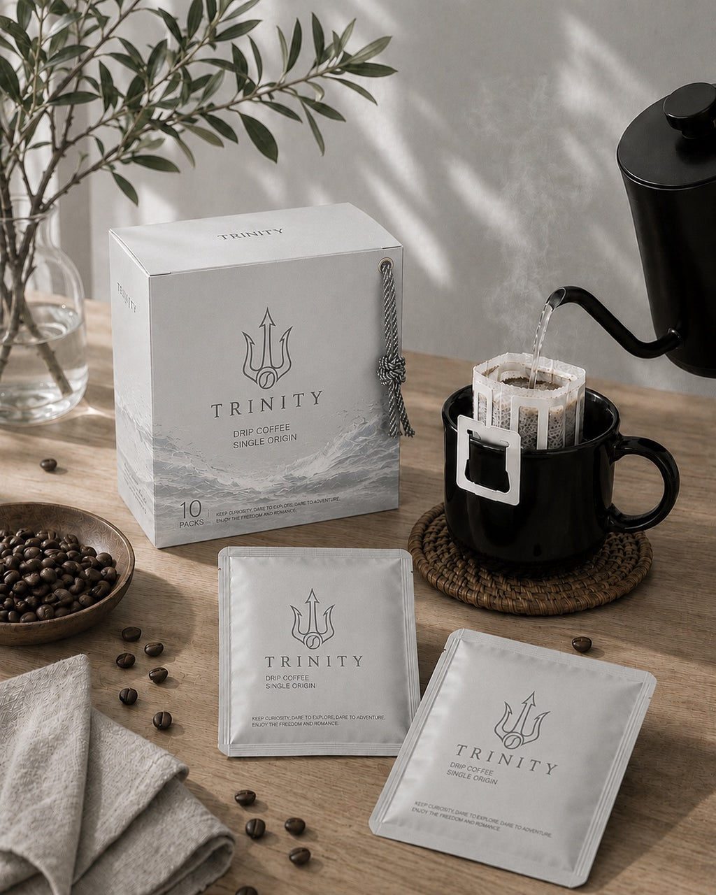 Trinity Coffee 濾掛咖啡沖煮情境
